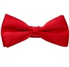 Noeud Papillon et Mouchoir en Satin Rouge