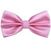 Noeud Papillon et Mouchoir en Satin Rose