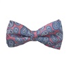 Noeud Papillon et Mouchoir Rose avec Cachemire Bleu