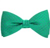 Noeud Papillon et Mouchoir en Soie Vert à Pois Violets