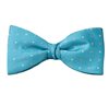 Noeud Papillon et Mouchoir Turquoise à Pois