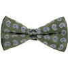 Noeud Papillon et Mouchoir Vert Olive Cachemire