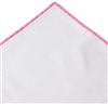 Mouchoir de Poche en Coton Blanc et Rose