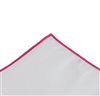 Mouchoir de Poche Blanc et Rose Fraise