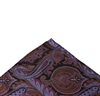 Mouchoir de Poche en Cachemire Violet et Marron