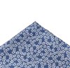 Mouchoir de Poche en Soie Bleu Fleurs