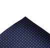 Mouchoir de Poche en Soie Bleu Marine à Pois