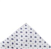 Mouchoir de Poche en Soie Blanc avec Motif Cachemire Gris