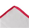 Mouchoir de Poche en Soie Blanc et Fuchsia à Pois