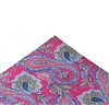 Mouchoir de Poche en Soie Fuchsia avec Motif Cachemire