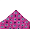 Mouchoir de Poche en Soie Fuchsia avec Fleurs