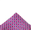 Mouchoir de Poche en Soie Fuchsia à Pois Bleus