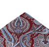Mouchoir de Poche en Soie Grenat avec Motif Cachemire