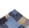 Mouchoir de Poche en Soie Patchwork Bleu Royal