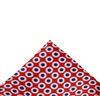 Mouchoir de Poche en Soie Rouge à Pois Bleus