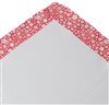 Mouchoir en Soie Blanc Fleurs Corail