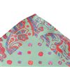 Mouchoir en Soie Vert Paisley Orange