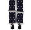 BRETELLE ÉLASTIQUE BLEU MARINE À POIS BLANCS