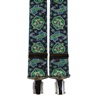 Bretelle Élastique Noire avec Motif Cachemire Vert