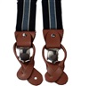 Bretelle Élastique Cuir Bleu Marine Rayures Bleues