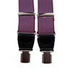 Bretelle Élastique en Cuir Grenat avec Taches Bleues