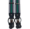 Bretelle Élastique en Cuir Gris Rayures Bleu Marine et Vert