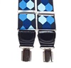 BRETELLE ÉLASTIQUE EN CUIR HEXAGONES BLEUS