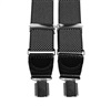 Bretelle Élastique Cuir Noir avec Taches Blanches