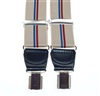Bretelle Élastique en Cuir Pierre à Rayures Bleues et Grenat