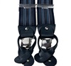 Bretelle Élastique Cuir Rayures Bleu Marine