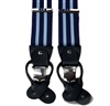 Bretelle Élastique Cuir Rayures Bleu Marine et Ciel