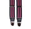 Bretelle Élastique Cuir Rayures Roses