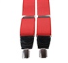 Bretelle Élastique en Cuir Rouge avec Taches Blanches