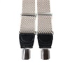 Bretelle Élastique Cuir Losanges Beige Pierre