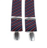 Bretelle Élastique Rayures Bleu Marine et Bordeaux