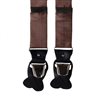 BRETELLE EN SOIE MARRON POIS BLEUS