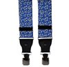 BRETELLE EN SOIE NATURELLE BLEUE FLORALE