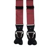 Bretelle en Soie Rouge Maillons Gris