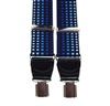 BRETELLE XXL CUIR CARREAUX BLEUS