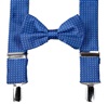 BRETELLE ET NOEUD PAPILLON BLEU CIEL À POIS BLANCS
