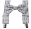 BRETELLE ET NOEUD PAPILLON GRIS CACHEMIRE